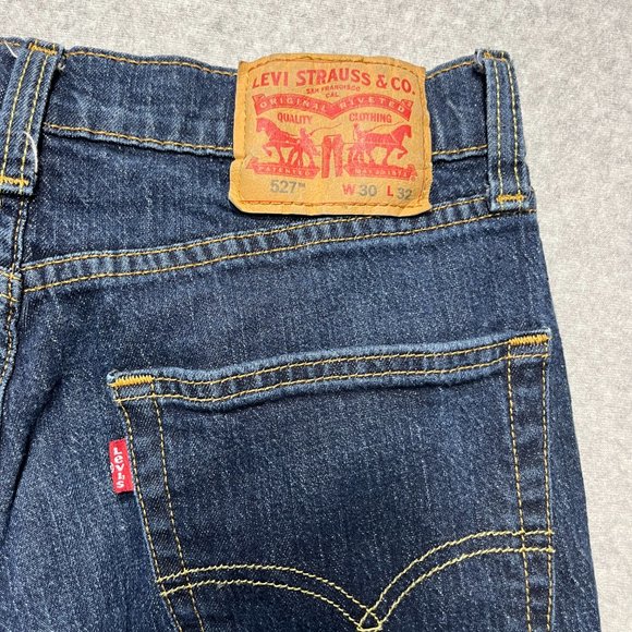 Levis Jeans Mens 29x30 Blue 527 Slim Bootcut Western Cowboy Denim (Tag 30x32) - Picture 10 of 11